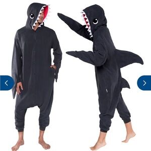 Funziez! Blue (not gray pictured) shark Onesie hooded Costume